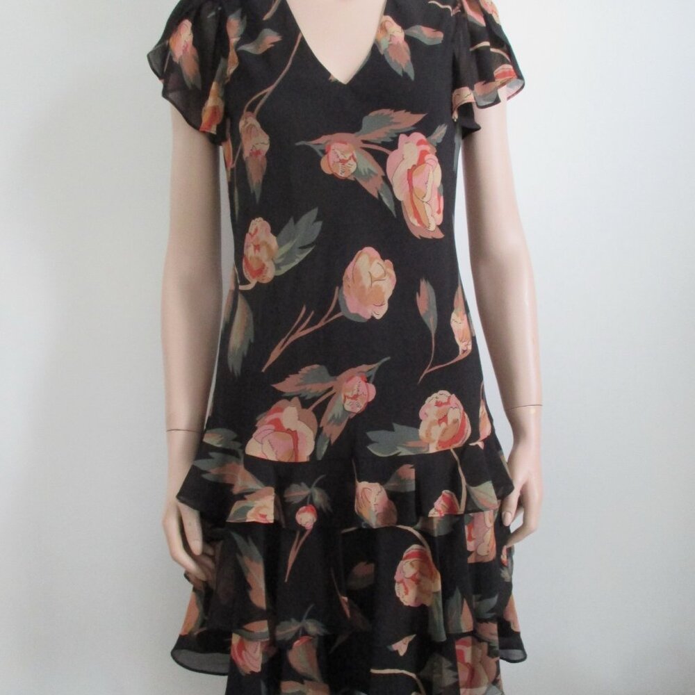 Lauren Ralph Lauren Black Floral Mini Dress - Picture 6 of 9